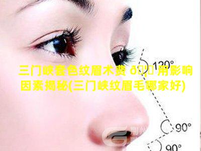 三门峡套色纹眉术费 🦈 用影响因素揭秘(三门峡纹眉毛哪家好)